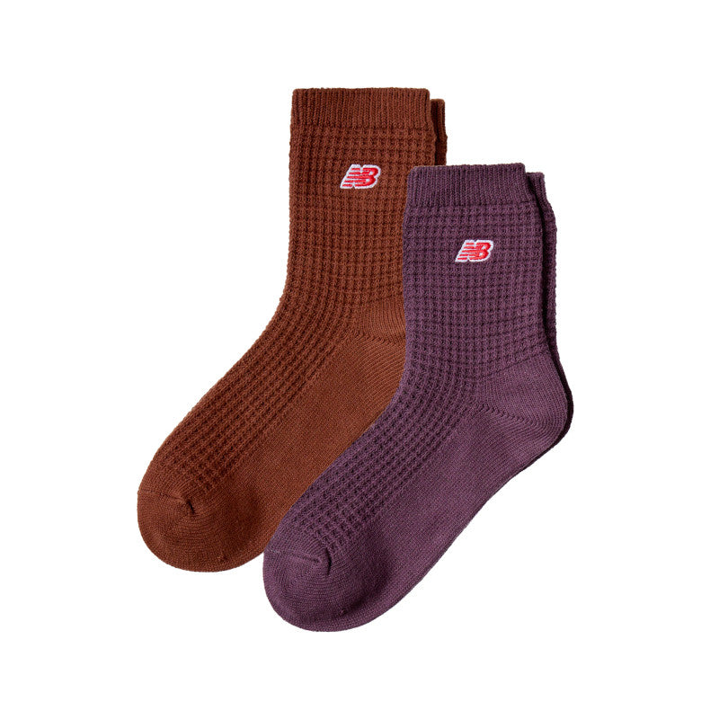 Waffle Knit Ankle Socks 2 Pack