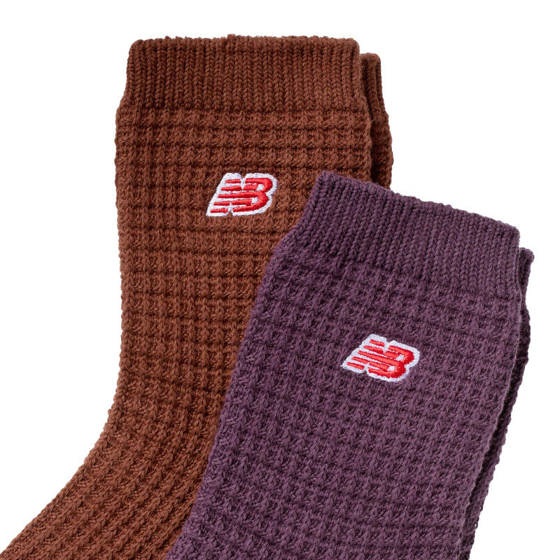 Waffle Knit Ankle Socks 2 Pack