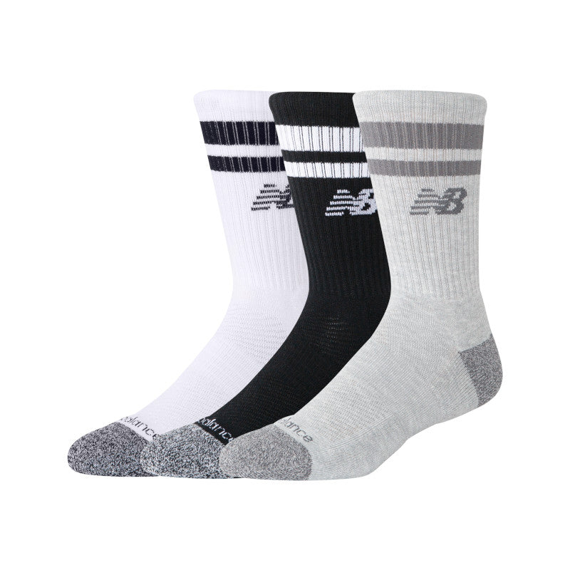 Active Lifestyle Striped Crew Socks 3 Pack
