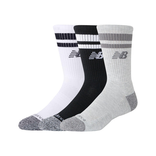 Active Lifestyle Striped Crew Socks 3 Pack