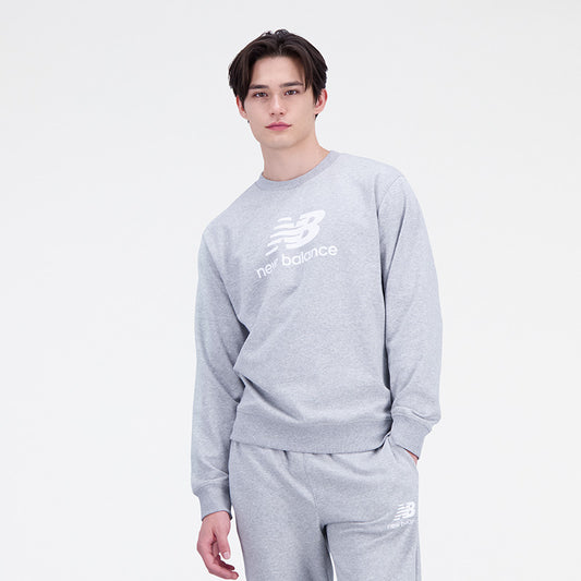 Essentials Stacked Logo French Terry Crewneck