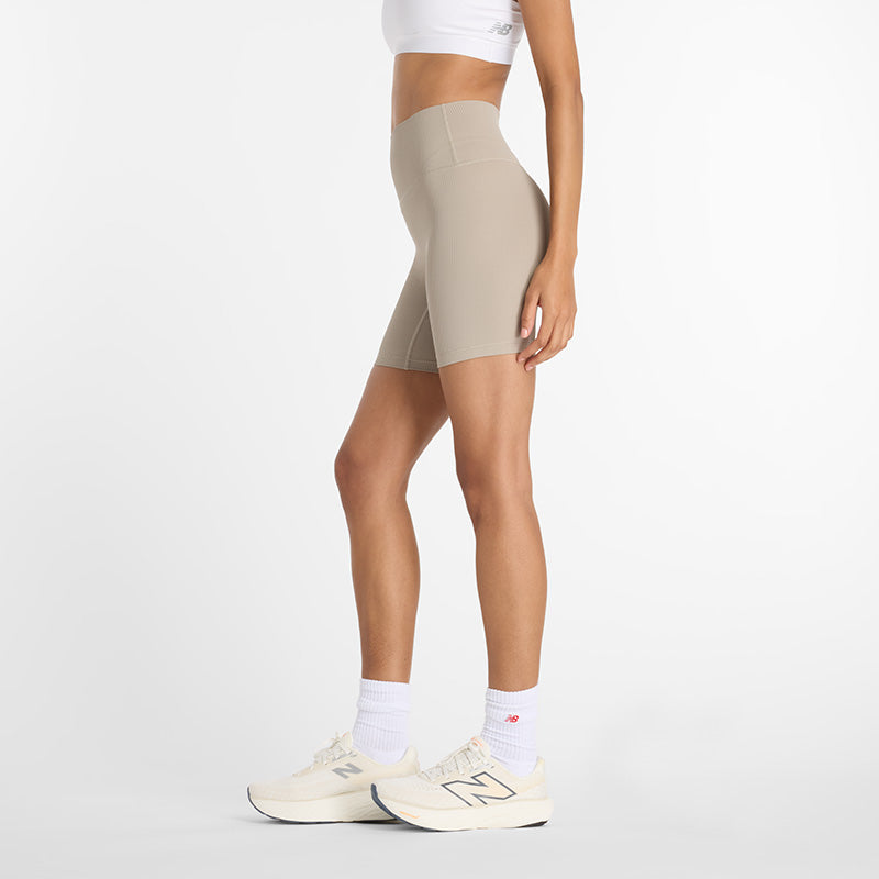 Ribbed High Rise Short 6"