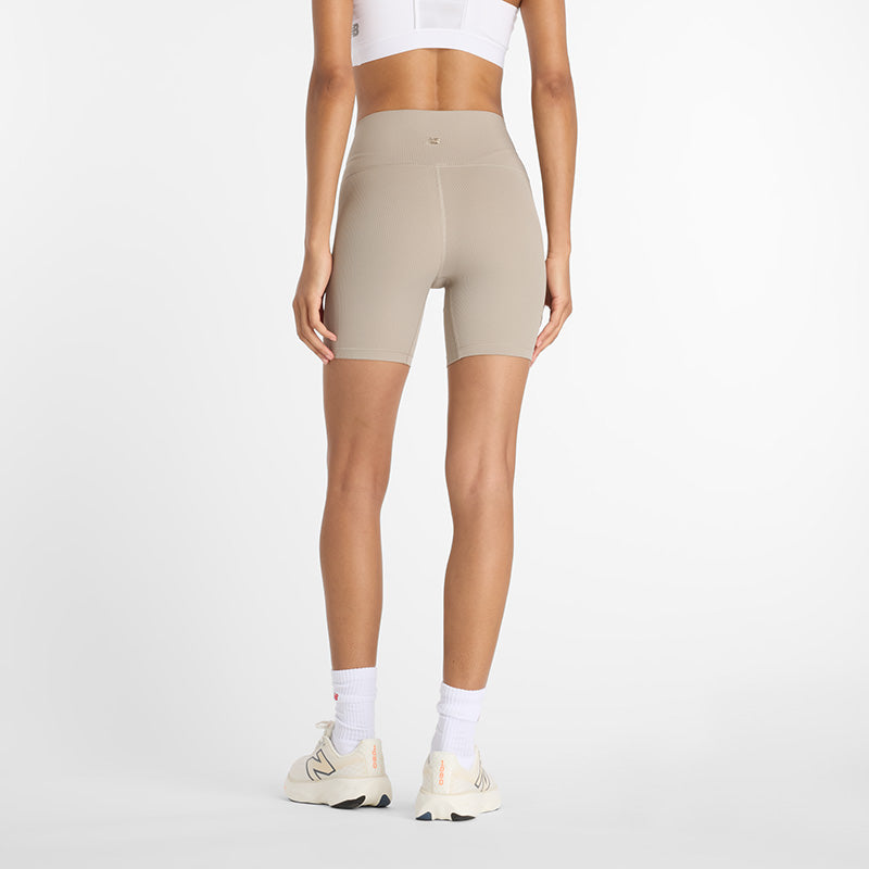 Ribbed High Rise Short 6"