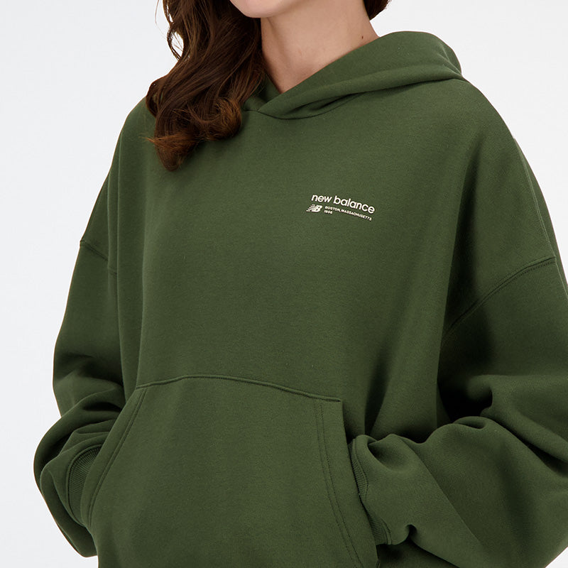 Linear Heritage Brushed Back Fleece Hoodie